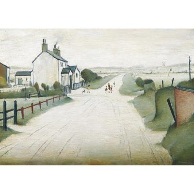 A Country Road - Lowry Postcard